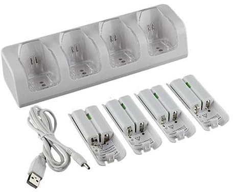 HEMOTON Cargador De Batería Inteligente De 4 Ranuras Adaptador De Batería Recargable Color para Entrada G468/w Ahorro De Espacio