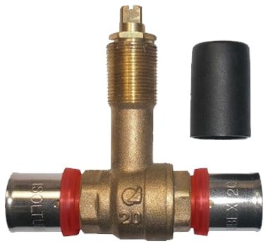 Suinga Valvula esfera para Tubo multicapa 32 mm, uso con máquina prensadora, gris.