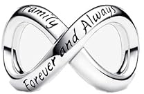Feitery Forever & Always Infinity Charms Herz Anhänger Armband Geschenke zum Muttertag