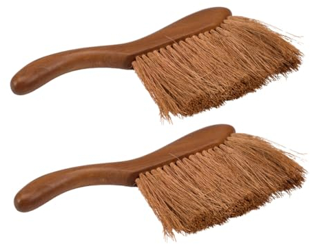 Meubletmoi Lot de 2 balayettes brosses à poussière en Bois de Teck et Fibre de Coco – végans et écologiques – Angelica 02