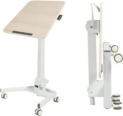 SFNIOKFG Überbetttisch mit Rollen, Stehpult, beweglicher Überbetttisch, verstellbare Rollen, mobiler Laptoptisch, Sofa-Nachttisch für Wohnzimmer, Schlafzimmer, Frühstücksbetttisch, tragbare