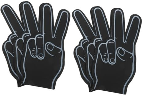 HANABASS 6 Stück Cheerleading Handgeste Schaumstoff Finger Party Krachmacher Fußball Schaumstoff Hände Wettkampfjubelhandschuh Sport Krachmacher Aufblasbare Sportspiele Partyzubehör