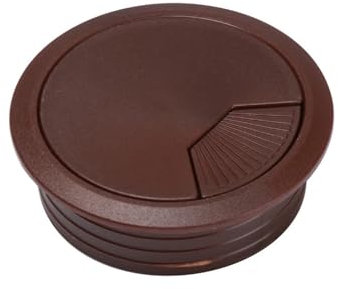 ZOAPDEBCE Desk cable hole desk hole cover， 10PCS Desk Table Plastic Cable Hole Cover PC Computer Desk Round Wire Tidy Grommet Cable Organizer(Dark Brown,80mm)