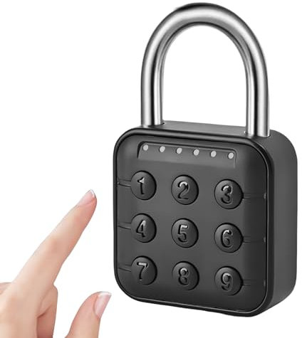 SPORWAY Lucchetto a combinazione: lucchetto a 6 cifre, con codice numerico, IP67, impermeabile, in metallo, per palestra, ufficio, casa, giardino, armadietto