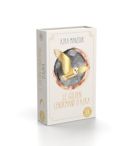 Urania - Golden Lenormand d'Azra - Jeu de Cartes divinatoire - 36 Cartes avec Livret Explicatif en français - Oracle divinatoire - Boite Rigide, Doré