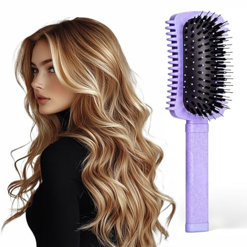 Bounce Curl Brush - Cepillo para definir rizos para peinar, desenredar, moldear, cepillo de pelo rizado para mujeres y hombres, menos tirones y separación de rizos