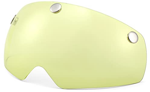 Fahrradhelm-Visier für Fahrradhelm, UV-Schutz, abnehmbares magnetisches Visier für Herren und Damen, transparent, grau, mehrfarbig