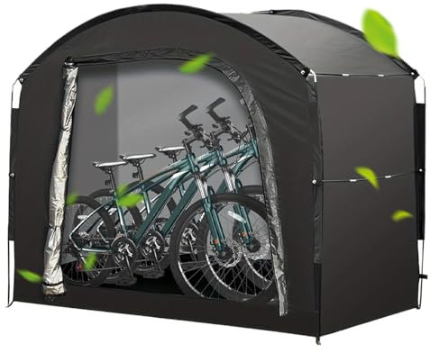 Storage Tent - Outdoor Equipment Shelter, Waterproof Bike Cover | 220x150x185cm Heavy Duty Storage Shelter Portable Tent for Parking, Protective Tent with SCC