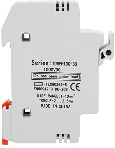 Spacnana Base de Support de Fusible, Base du Support, équipement de Distribution de Distribution de Rail DIN 1000VDC, 1P pour la Boîte de Combinaison PS Array, Porte-fusibles (10A)