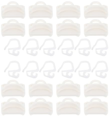 DIYEAH 25juego Ganchos para Cortinas Ganchos de Plástico para Pliegues Deslizadores para Rieles de Techo Uso Dormitorios y Salas de Estar