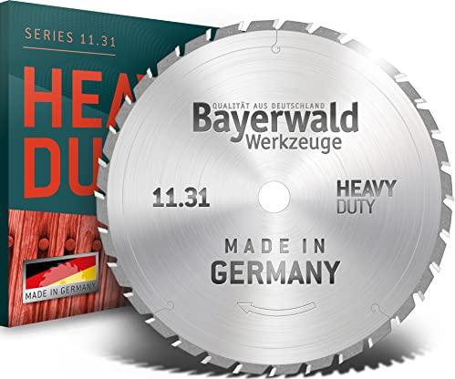 Bayerwald - HM Kreissägeblatt - Ø 600 mm x 4,2 mm x 30 mm | Wechselzahn (40 Zähne) | Kombinebenlöcher |NAGELFEST für extremen Einsatz auf Baustellen