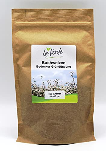 La Verde MEIN GARTEN UND ICH. Buchweizen Samen 400g für 40m², Bodenkur, einjährige Gründüngung, schnellwachsend, Saatgut ohne Gentechnik