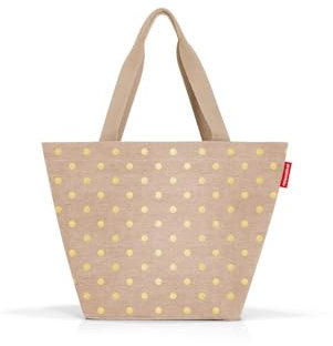 reisenthel shopper M in metallic dots coffee – Geräumige Shopping Bag und edle Handtasche in einem – Aus wasserabweisendem Material