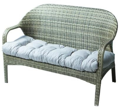Lifup Bankauflage Stuhlkissen Bankkissen Sitzpolster Bank Gartenbank Auflage mit Halteband Auflagen mit Hohem Komfort Grau 90 x 50 cm