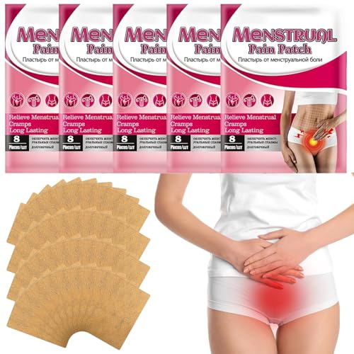 Patch Chauffant,Règles Douloureuses,40pcs Patch Douleurs Menstruelles,Patchs Soulagement Menstruel,Coussinets Chauffants pour Soulager