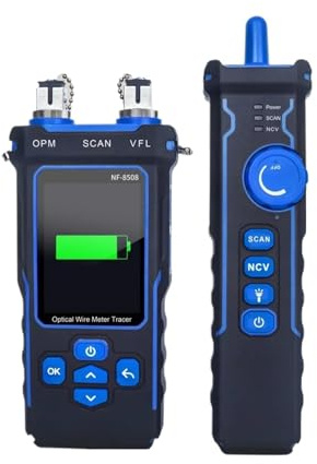Tester per Fibra Ottica, NF-8508 Tester for cavi di rete Misuratore di cavi ottici Tracer LCD digitale ricaricabile Rilevatore di linee di rete Cavo PoE