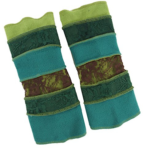 GURU SHOP Elfen Handstulpen, Boho Pulswärmer - Petrol/lemon, Herren/Damen, Synthetisch