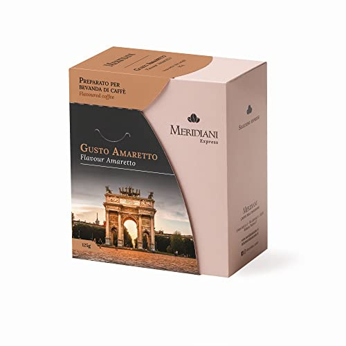Caffè aromatizzato all'Amaretto - Caffè macinato per Moka - Selezione Espresso i Meridiani g 125 - Gli aromatizzati per moka
