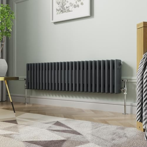 NRG - Radiador de hierro fundido vertical (horizontal), color gris oscuro
