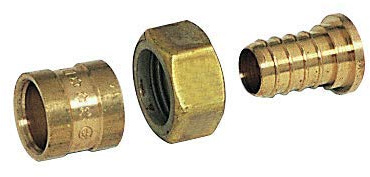 COMAP Raccord PER à glissement - Droit à écrou tournant - Diamètre ⌀16x1,5 mm - Femelle 3/8 (12x17) - Pexy pour Tubes PER - 4262