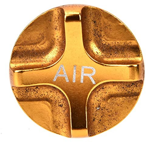 Federgabel Ventildeckel, Fahrrad Gabel Ventildeckel Aluminiumlegierung Vordergabel Luftdichter Ventildeckel Fahrrad Zubehör(Gelb)