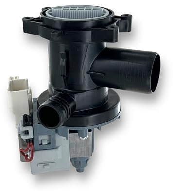 DL-pro Avloppspump för Whirlpool Bauknecht 481010584942 Hanyu Pump med pumphuvud och sil för tvättmaskin