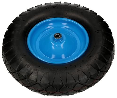 KOTARBAU - Ruota per carriola 4.80/4.00-8, rinforzata, 4PR, 390 mm di diametro, ruota completa con asse