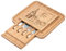 Maverton Tagliere per formaggio e salumi in legno - H4 cm x L34 cm - con un’incisione personalizzata - quadrato - regalo di compleanno per uomo - gusto classico