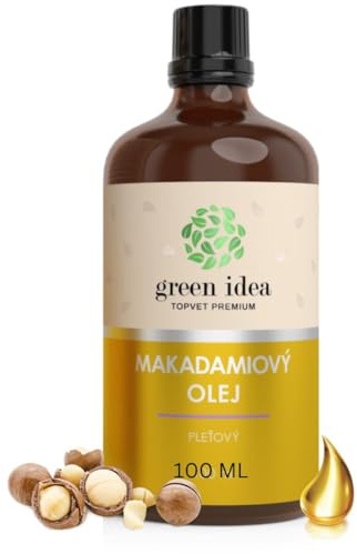 Green idea - Macadamianussöl - 100ml - Macadamia Öl 100%- Kaltgepresst - Rein & Natürlich - Trägeröl - für Haut - Körperpflege - Haarpflege - Trockenes Haar - Spliss Entferner 100 ml