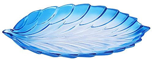 JUNYFFF Obstschale, Obstteller Dekoteller Obst aufbewahrung,für Gemüse Brot und Obst in der Küche, 33 * 21 * 3cm,Blau