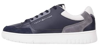 Tommy Hilfiger Hombre Sneaker con suela cupsole Basket Core Zapatillas, Azul (Desert Sky), 40 EU