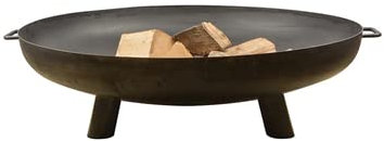 GMR Trading Braciere Esterno Dafne - Braciere da Giardino Fonte di Calore e BBQ, Acciaio Antiruggine, Foro Drenaggio, Altezza Perfetta, Maniglie Laterali