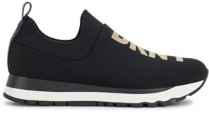 DKNY Jadyn Slip on Jogger Sneaker, Zapatillas Mujer, Negro y Dorado, 37 EU