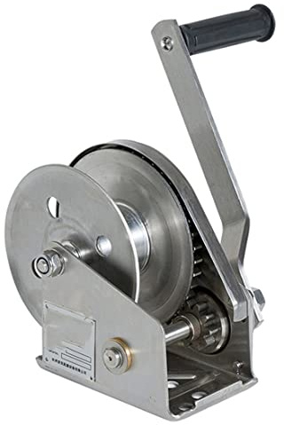 DPDZSW 1200lbs/1800lbs/2600lbs Hand Winch with Brake, Small Hand Winch, Crank Winch with Cable and Steel Hook, Boat Winch for Cars, Yachts and Trailers,2600lbs-30M