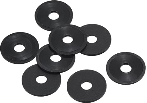 PATIKIL M4 Nylon Plat Rondelle, 8 Paquet 4mm ID 15mm OD Étanchéité Espaceur Joint Anneau pour Robinet Tuyau Eau Tuyau Fixation Boulon,Noir