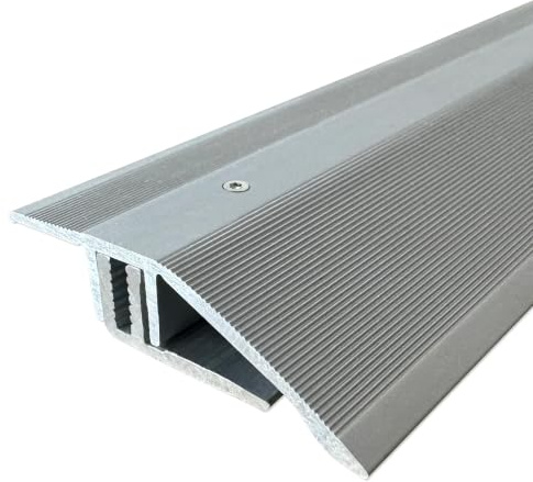 ufitec Profilsystem für Parkett- und Laminatböden - für Belagshöhen von 7-16 mm - viele Farben lieferbar (Niveauausgleichsprofil | 100 cm lang, Silber)