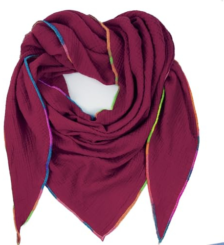 Glamexx24 XXL Schal für Damen oder Herren. Baumwollschal mit Farbverlauf an der Naht. Winterschal. Sehr warm und weich auf der Haut Made Italy