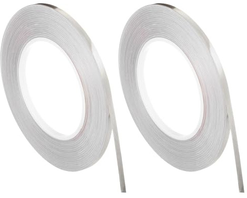 QUARKZMAN 2 Rollos de Adhesivo de Azulejos Autoadhesivos de Papel de Aluminio 0.2 x 164 Pies Cinta de Sellado de Espacios de Decoración a Prueba de Agua para Cocina Pared Plateado