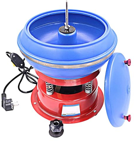 SACLMD Tumbler di plastica Vibrante,Tumbler del lucidatore dei Gioielli,Tumbler di Vibrazione,per la macinazione e la lucidatura delle superfici della Parte,Accessori dei Gioielli,110V