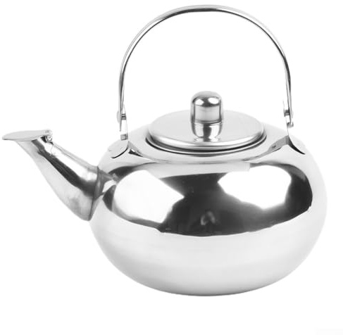 Hasaller Tetera de acero inoxidable, tetera con infusor de té, juego de tetera de hojas sueltas, 1 L, 1,5 L, 2,5 L, fácil de limpiar (1,5 L)