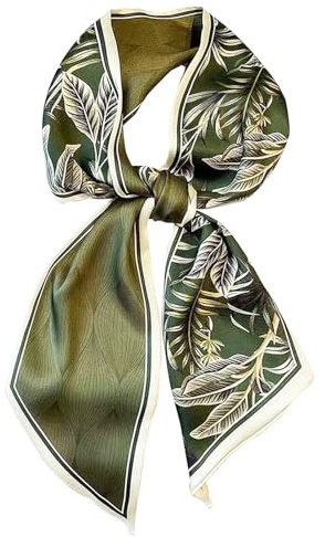 Hioyiwse Head Scarf Hair Neck Scarves For Women Purse Bag Scarfs For Handbags Silky Long Thin Satin Headscarf Fashion Lightweight 59 * 5.9inch B15