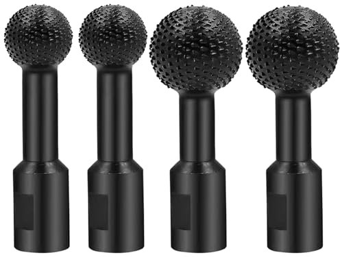 25mm+40mm Kugelmeißel Schnitzen Schleifköpfe, Schleifwerkzeug für Holzarbeiter, gelfräser Holz Schnitzen,Sphärischer Schleifkopf,Kohlenstoffstahl,Schleifgruben,Geeignet für Winkelschleife (2 Sätze)