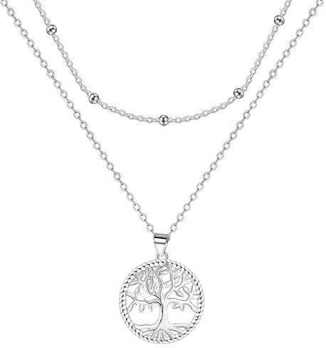 Micory Collar Árbol de la Vida Joyas Plata de Ley 925 Colgante Regalos Originales para Mujer, Esposa, Novia Cumpleaños Día de San Valentín Regalo