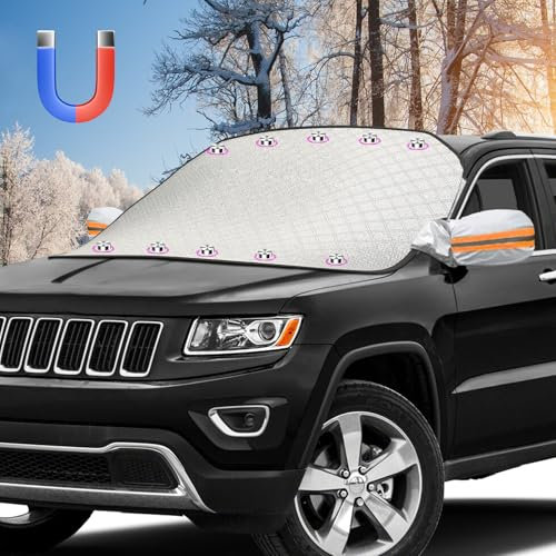 Copri Parabrezza Auto Protettivo, Copertura Vetro Antighiaccio Invernale Ripiegabile Parabrezza Anteriore per T Roc, Jeep Renegade, SUV