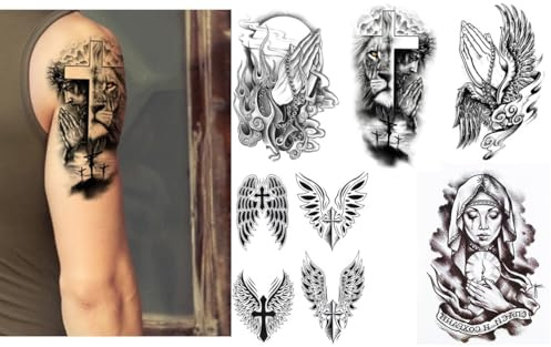 5 Blätter Heilige Maria Tattoo Religiöses Tattoo Kreuz Tattoo Bettende Hand Tattoo Maria5