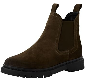 Tamaris Botas Chelsea para mujer 1-25829-43, color oliva, 37 EU, De ante de oliva., 37 EU