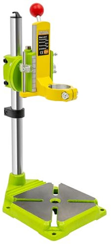 Supporto per trapano girevole a 90° con tavolo da lavoro, supporto professionale per trapano a mano regolabile in altezza