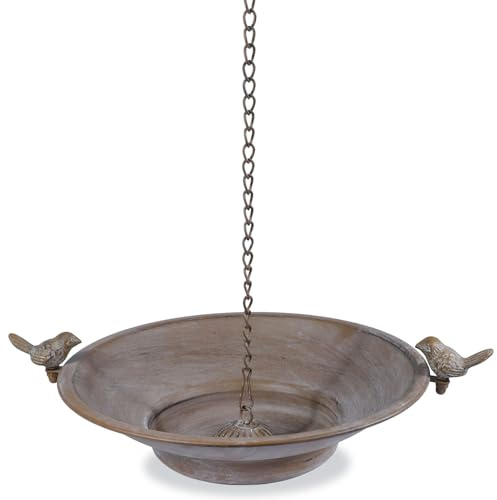 HOUYANG 12.3 Rain Chain Basin,Replacement for Standard Rain Chain Anchor,Metal Rain Chain Bowl,Outdoor Garden Yard Decor