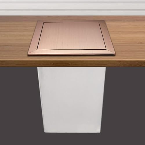AYCDL Poubelle de cuisine encastrée dans le plan de travail, poubelle de nettoyage de recyclage, poubelle à couvercle basculant en acier inoxydable, poubelle de table à manger, poub