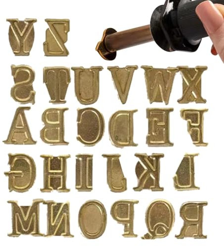 Wood Burning Tip Kit - Pure Copper Stamping Set, Hot Tools Brand Kit | Alphabet Number Symbol Burner Soldering Stencil Template, Tool Model